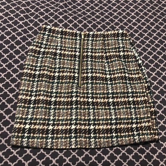 H&M Skirt Tweed Women Career Mature Wool Blend Winter Preppy Textured Size 2 O7 - Picture 2 of 5